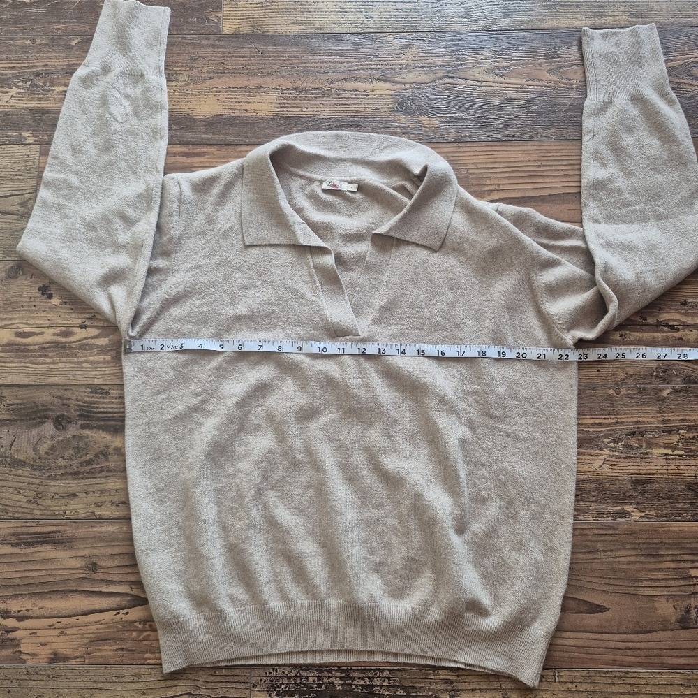 Faherty Jackson Poli Sweater Oatmeal Heather Womens XXL - Picture 5 of 7